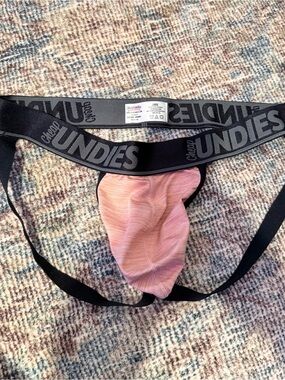Cheap Undies Men’s Salmon Heather Jockstrap with Black Waistband